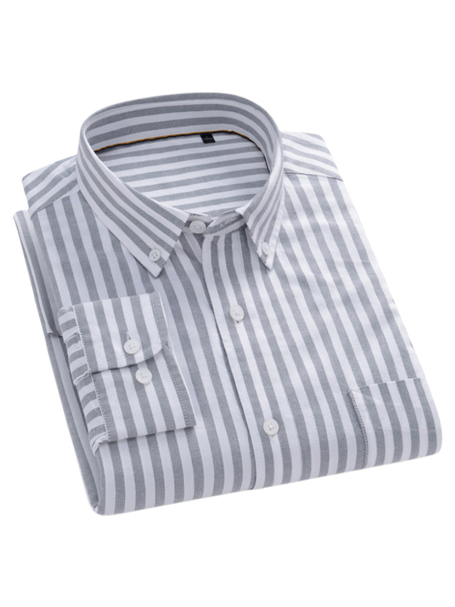Men’s Casual Stripe Oxford Shirt
