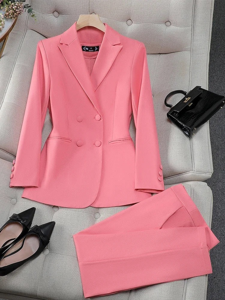 Womens 2-Piece Formal Trouser Suit Set