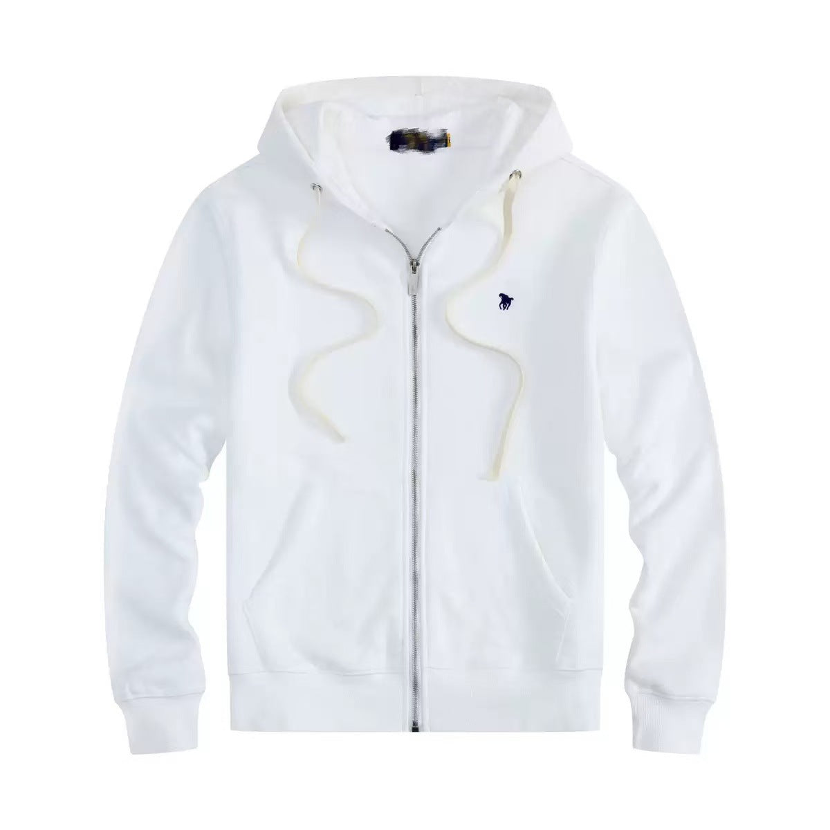 Mens Thick Cotton Fleece Zip-Up Hoodie