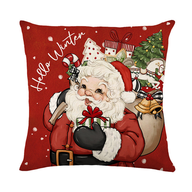 Santa Magic Linen Pillowcase