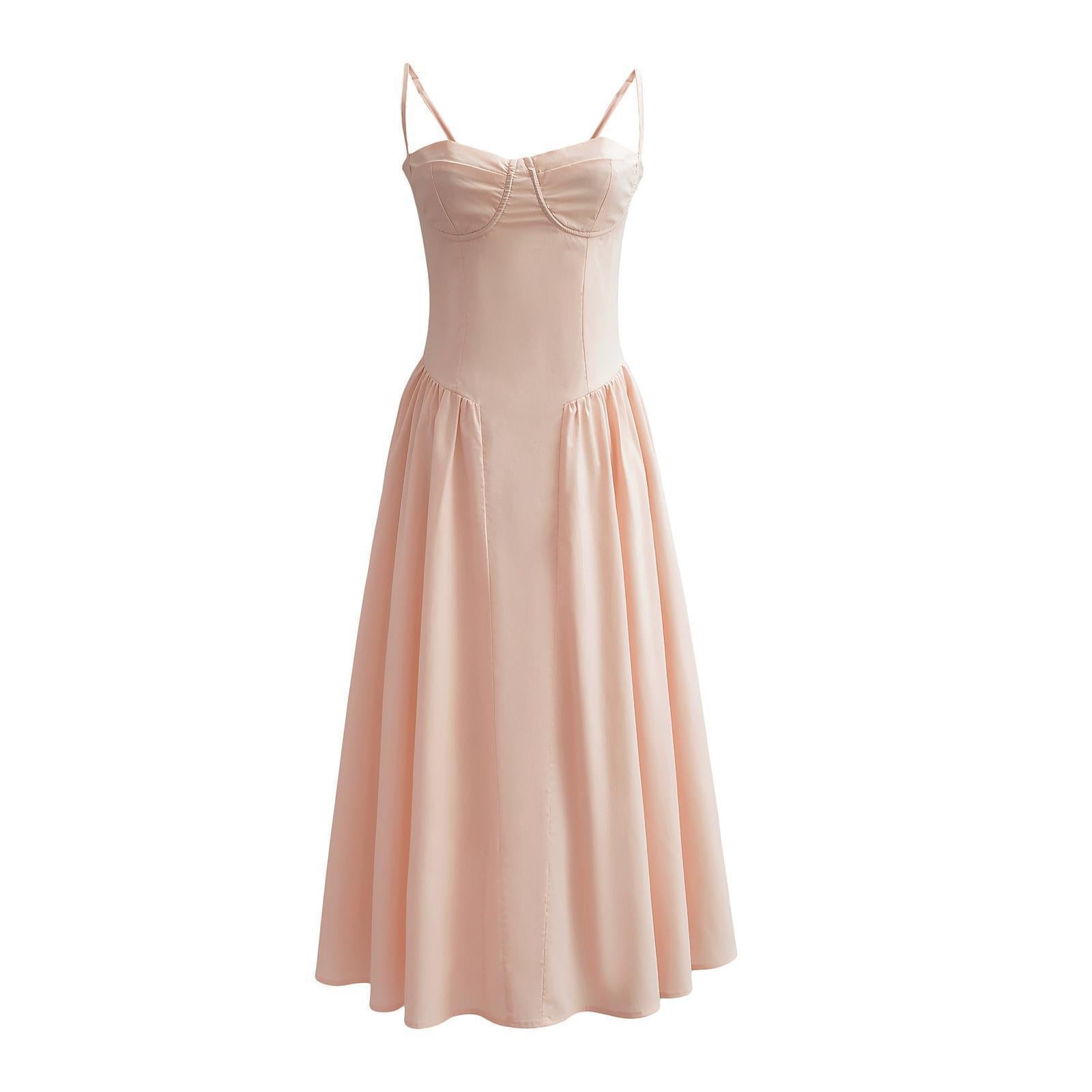 French Retro Court-Style Slip Dress