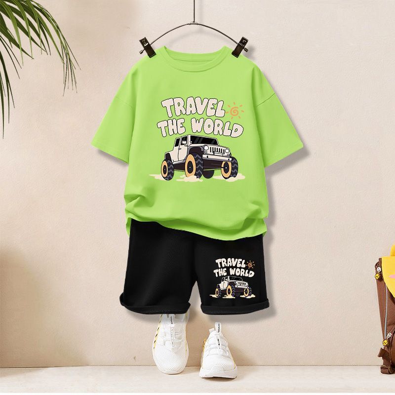 Trendy Boys Short-Sleeve Sets for Kids