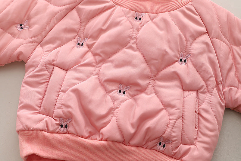Embroidered Rabbit Coat Set