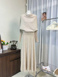regular Hem Long Skirt & Sweater Set