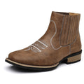 R005 Embroidered Slip-On Chelsea Martin Boots for Men