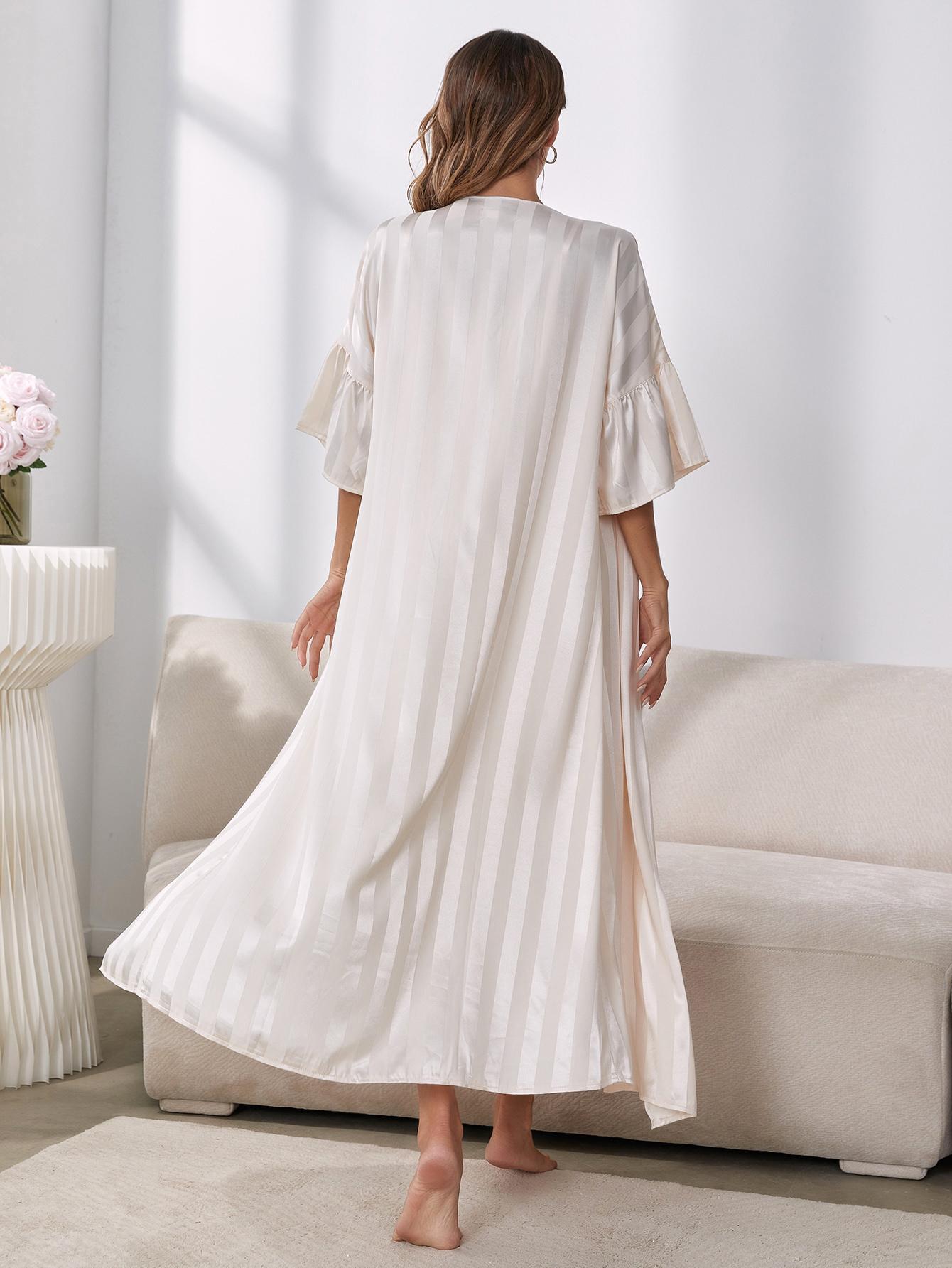 Women's imitation silk long sleeve pyjamas
