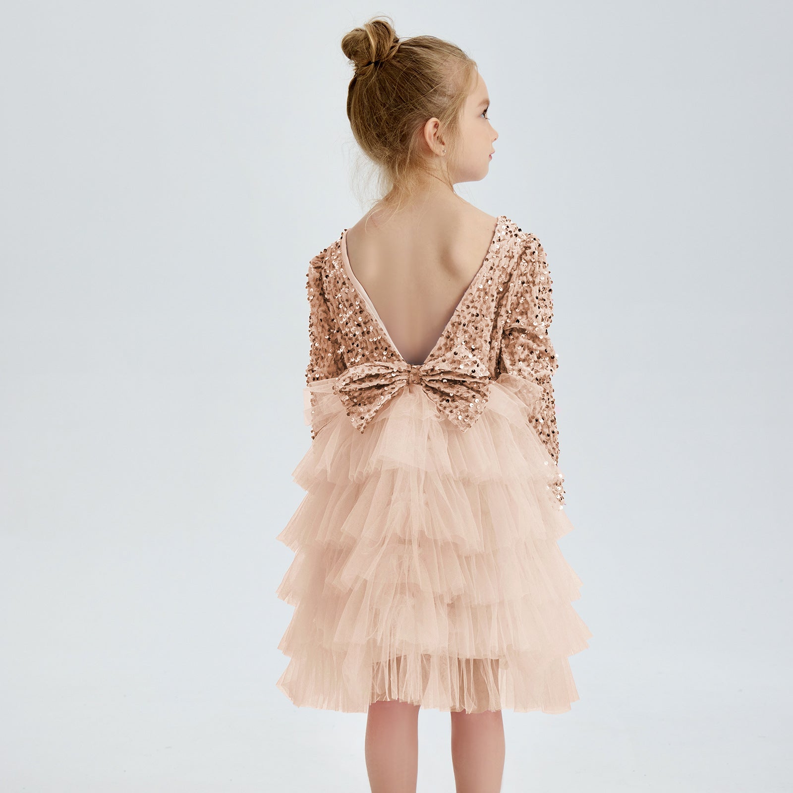 Elegant Tiered Sequin Dress