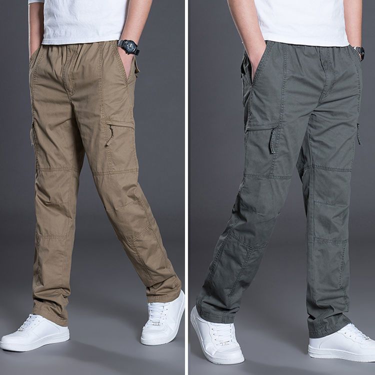 Mens Loose Multi-Pocket Cargo Pants