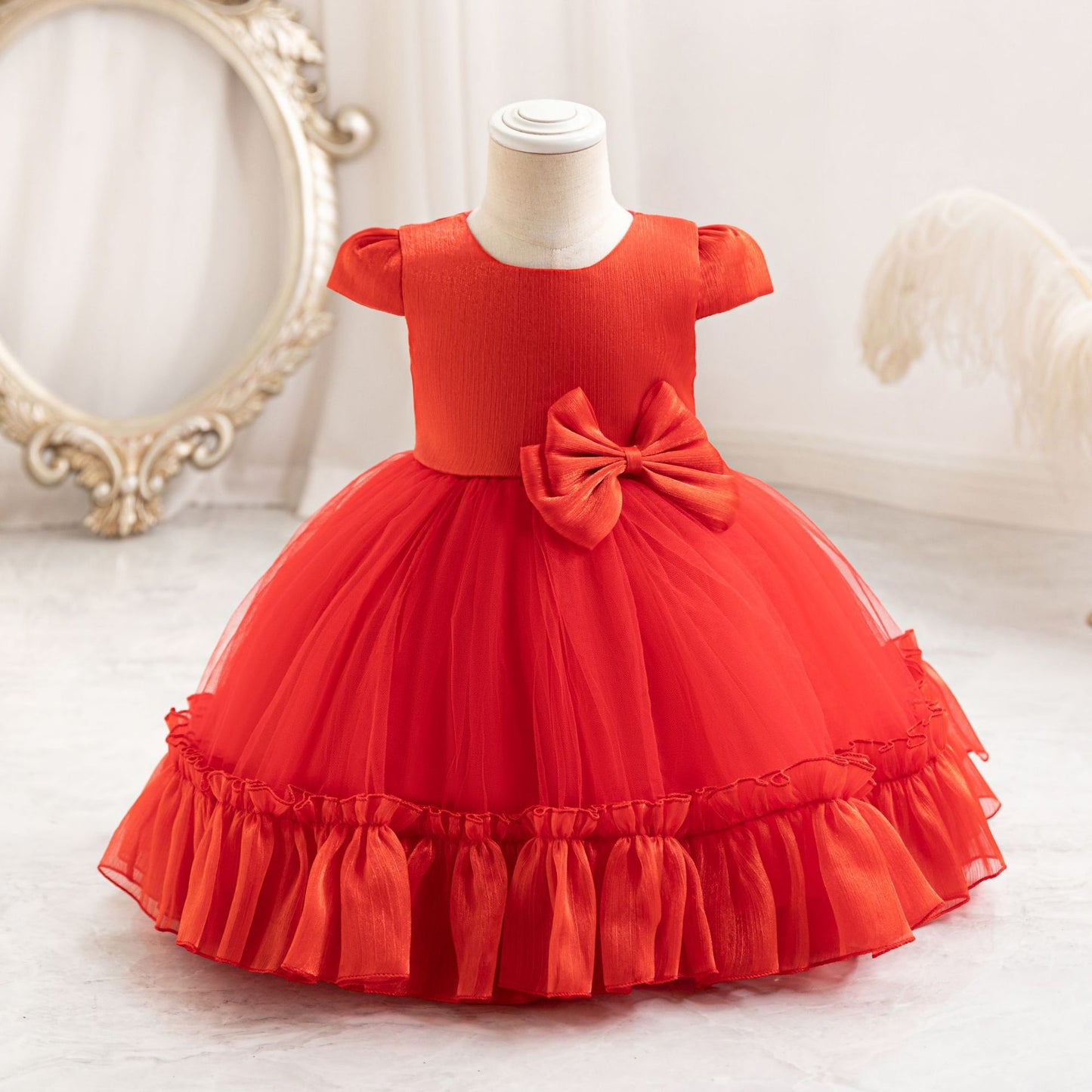 Sweetheart Ruffled Party Gown