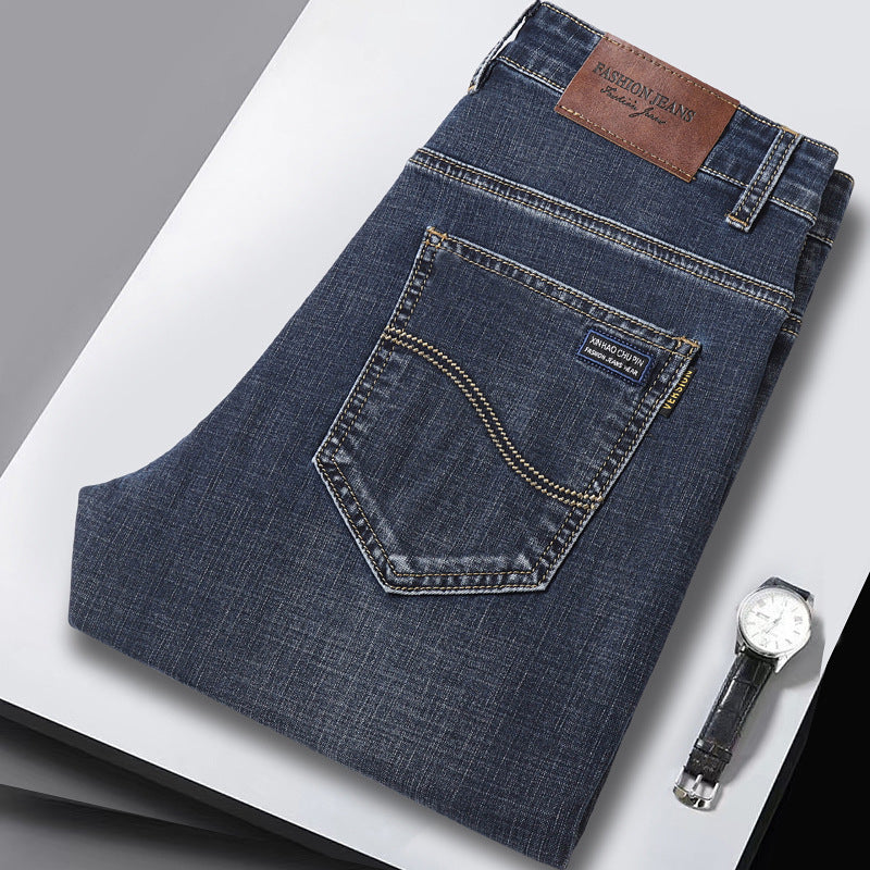Summer Stretch Slim Jeans for Men  High-End Business Casual Plus Size