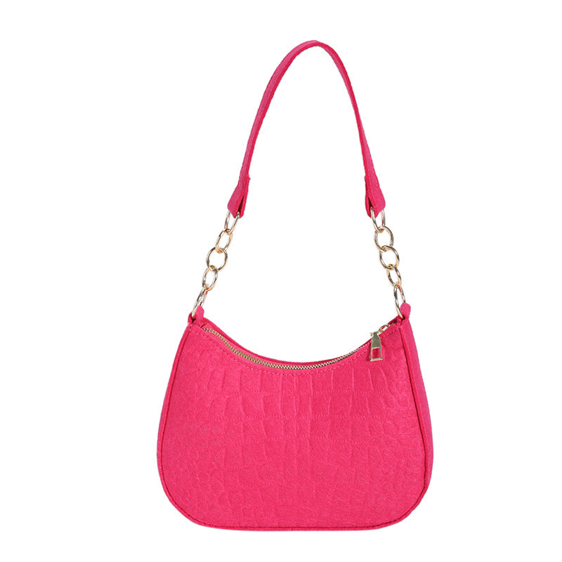 Casual Handheld Armpit Bag: Trendy Fashion Shoulder Crescent