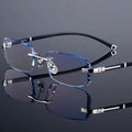 Diamond Rimless Blue Light Reading Glasses for Men & Women