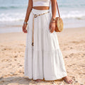 Solid Color Patchwork Layered Cake Skirt