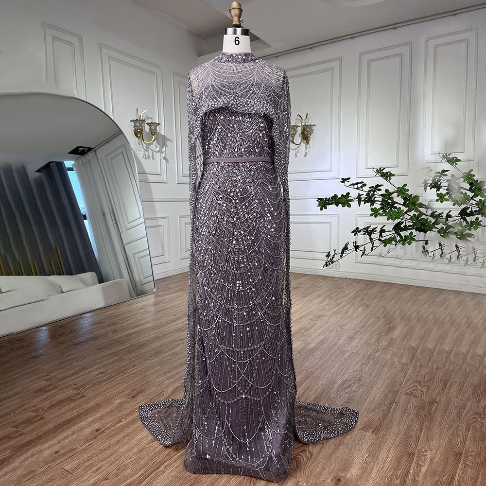 Elegant Dubai Pearl Light Luxury Gown