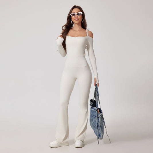 Strappy-Back Jumpsuit with Flare Pants