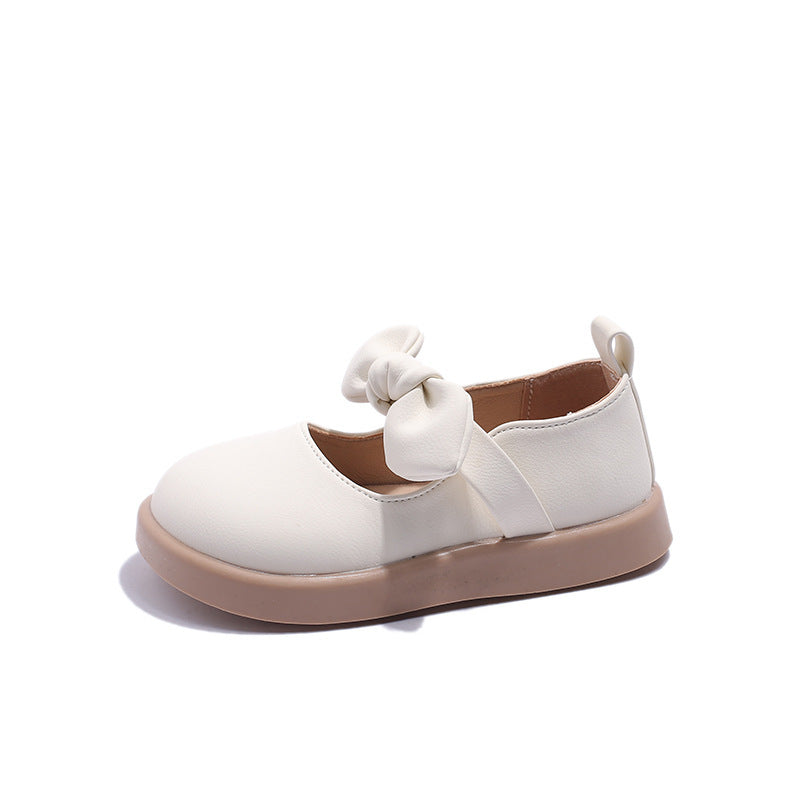 Spring & Autumn Korean Princess Bow Shoes for Girls