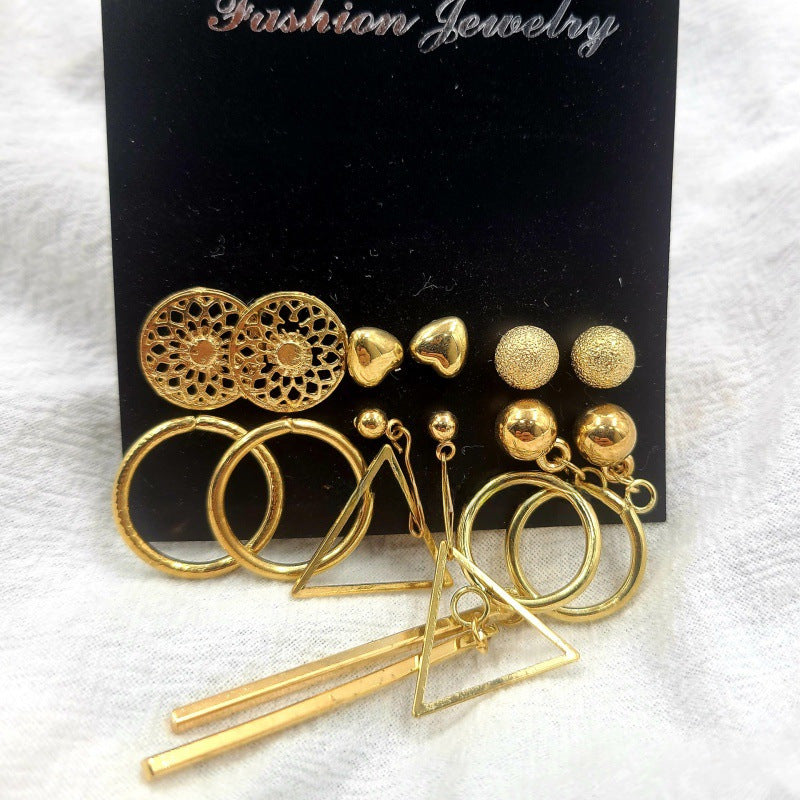 Shiny Gold Earrings for Women Girls