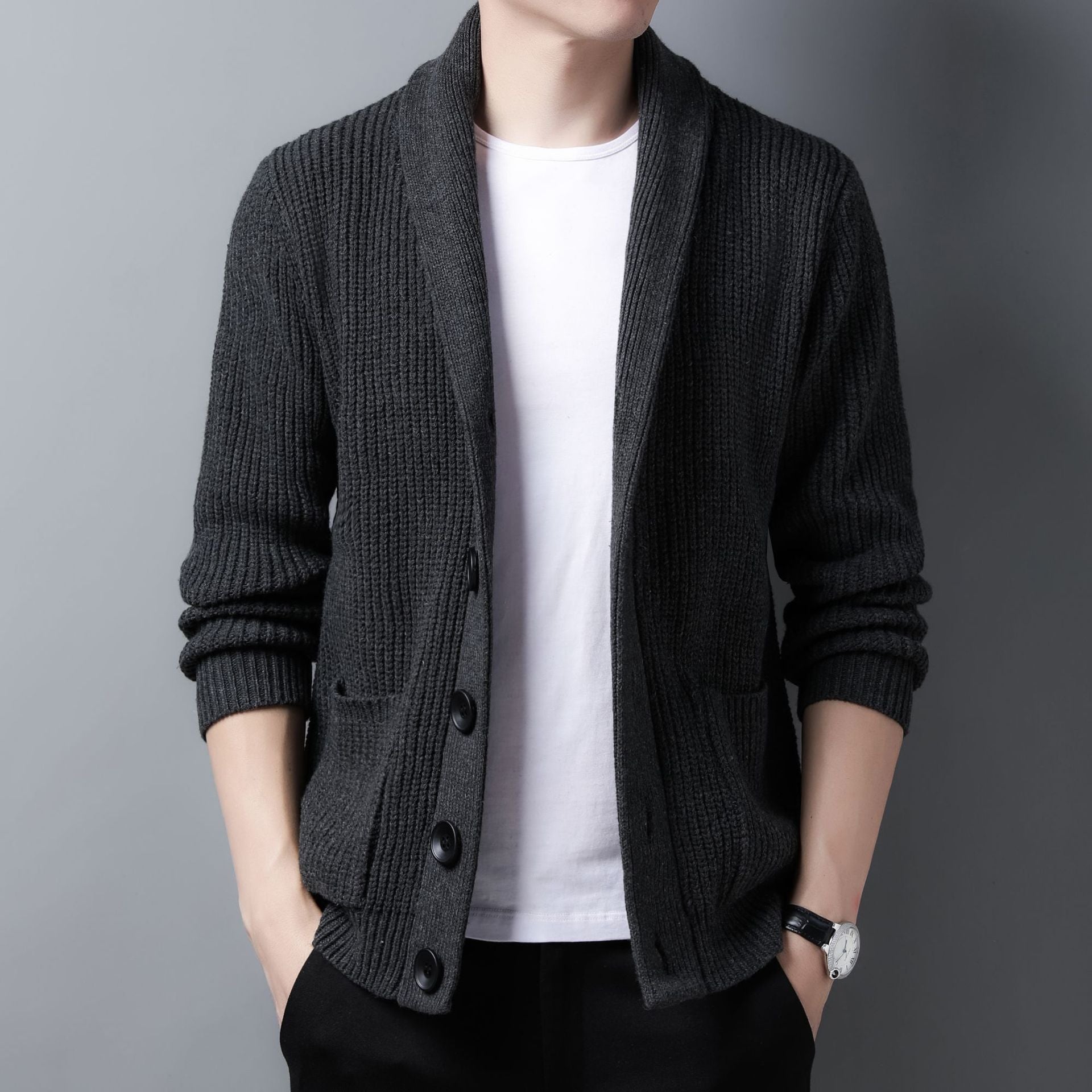 Men's Knit Cardigan Sweater
