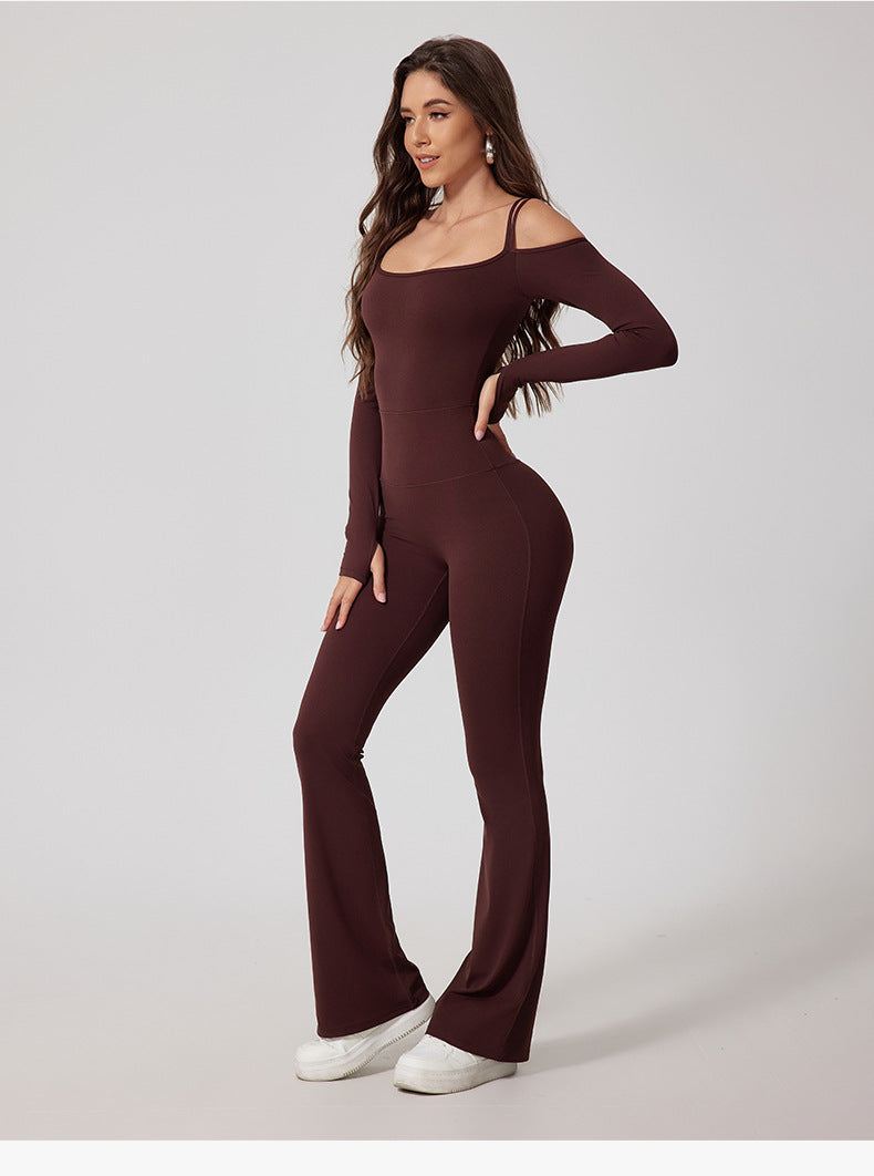 Strappy-Back Jumpsuit with Flare Pants