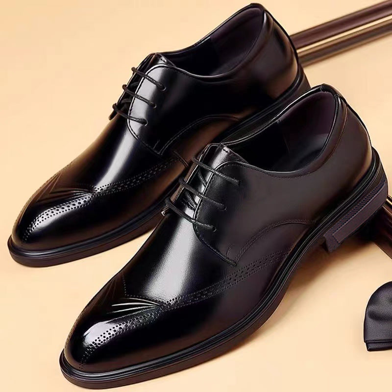 Mens Crocodile Pattern Brogue Leather Shoes
