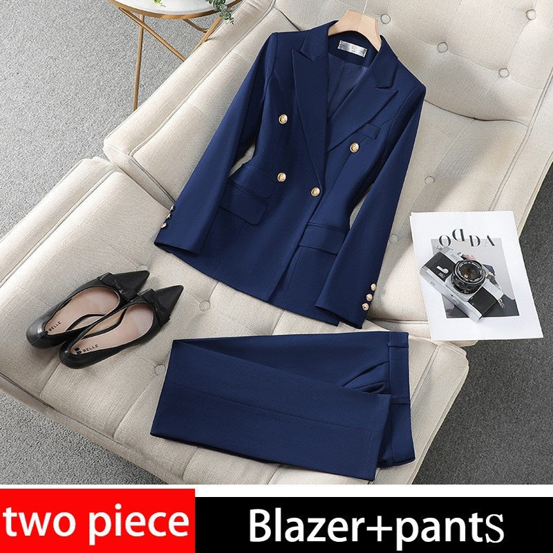 Womens 2-Piece Formal Trouser Suit Set