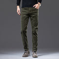 Men’s Corduroy Dad Slacks – Autumn Loose Straight Striped Fleece Trousers (On Hand)