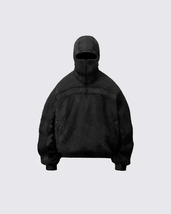 Full-Zip Eye-Hole Hoodie  Men's  Streetwear (On Hand)