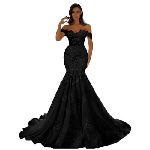 Floral One-Shoulder Fishtail Lace Wedding Dress  Luxury Gauze Bridal Gown