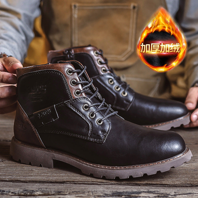Classic British Vintage Leather Martin Boots