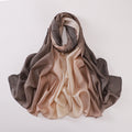 New silk-feel gradient fashion hijab