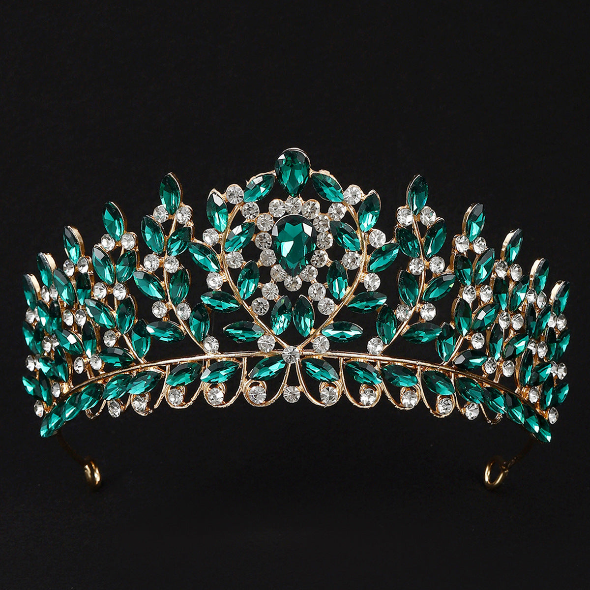 High-grade rhinestone wedding dress, crown tiara
