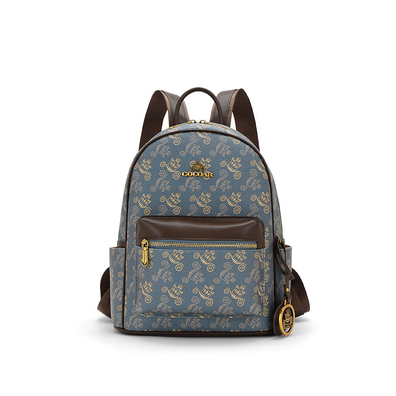 Indigo Wanderer Luxury High Aesthetic French Vintage Mini Backpack