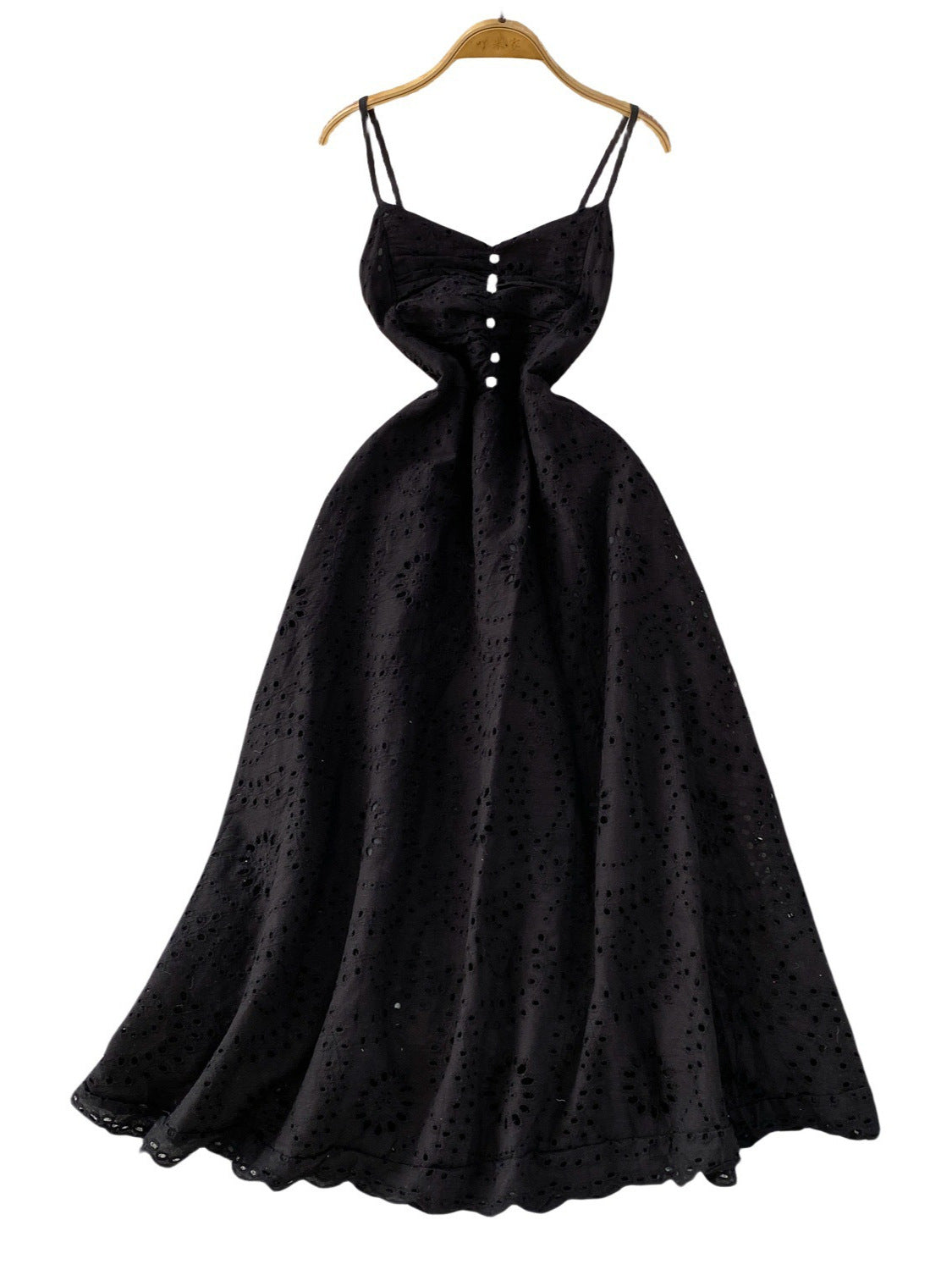 French Pink V-Neck Spaghetti Strap Maxi Dress for Women