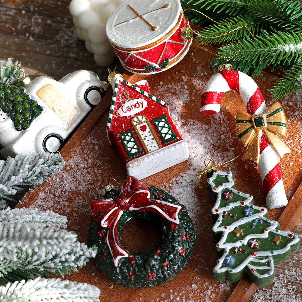 Festive Shaped Christmas Ball Pendant