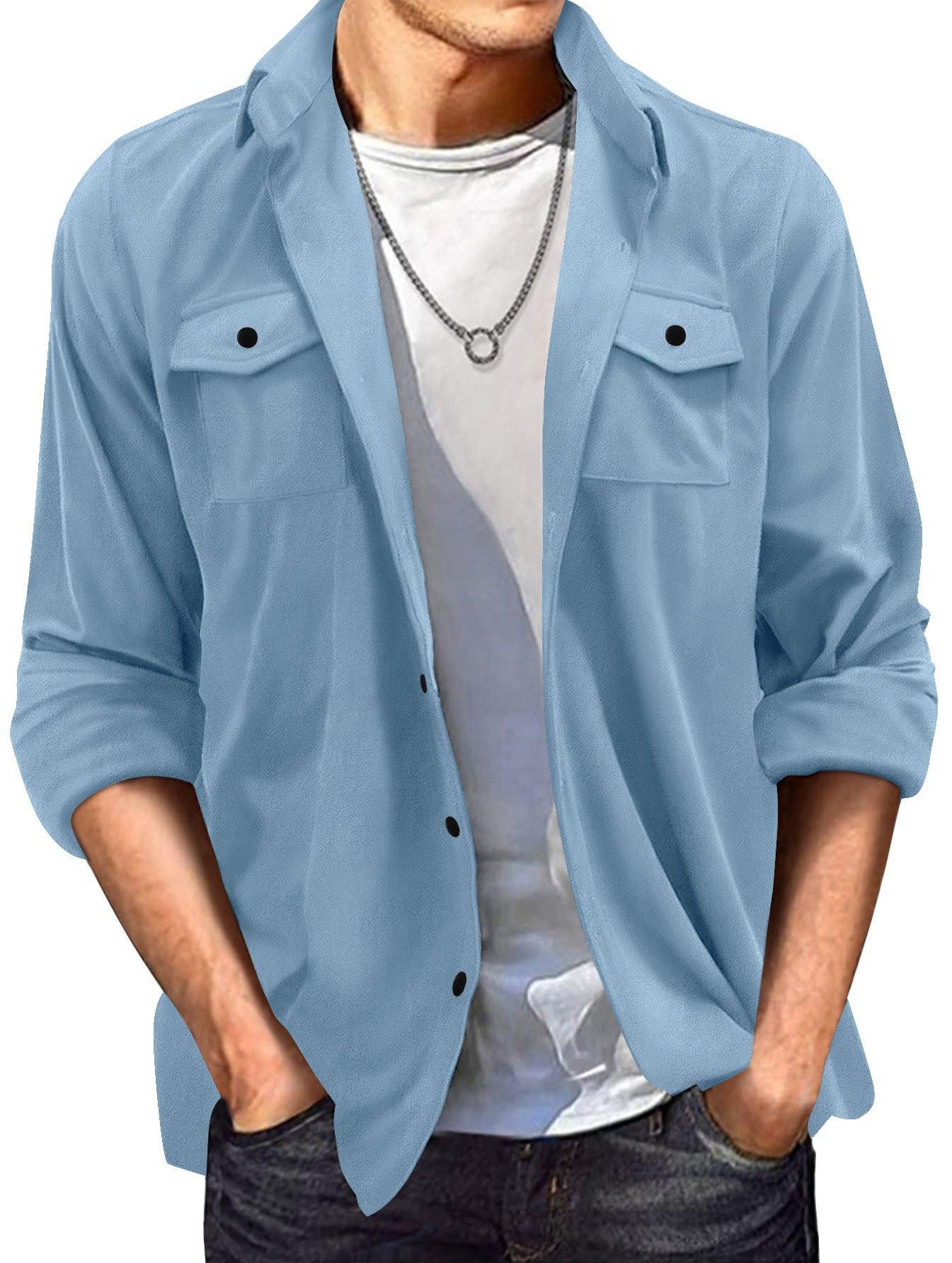 Casual Jacket  European & American Style, Loose Fit, Spring/Autumn