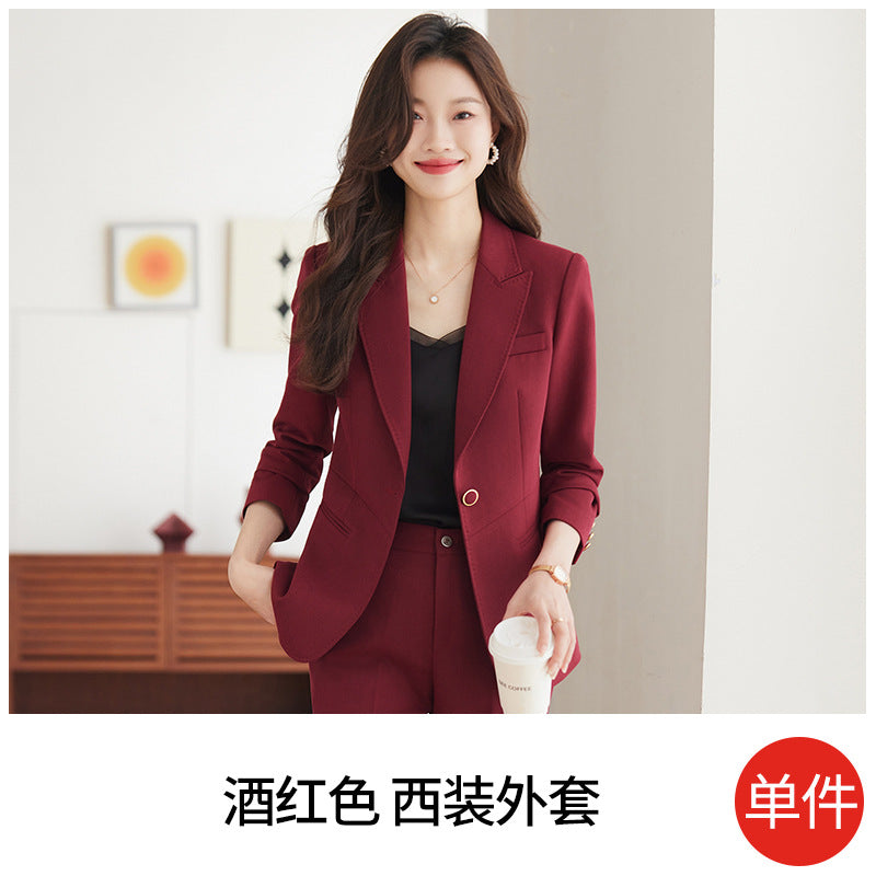 High-End Red Women’s Blazer