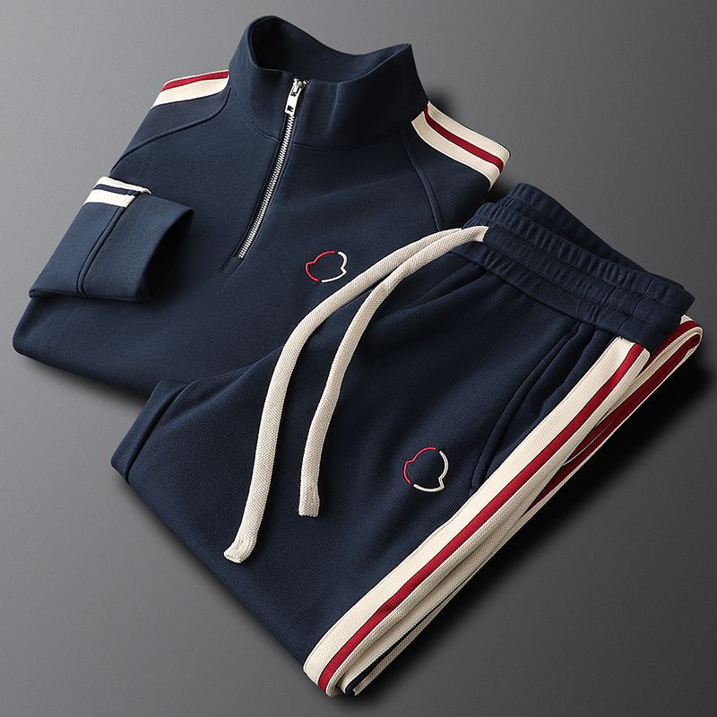 Casual Sports Sweatshirt Set  Spring & Autumn Knitted Sweatpants 2-Piece
