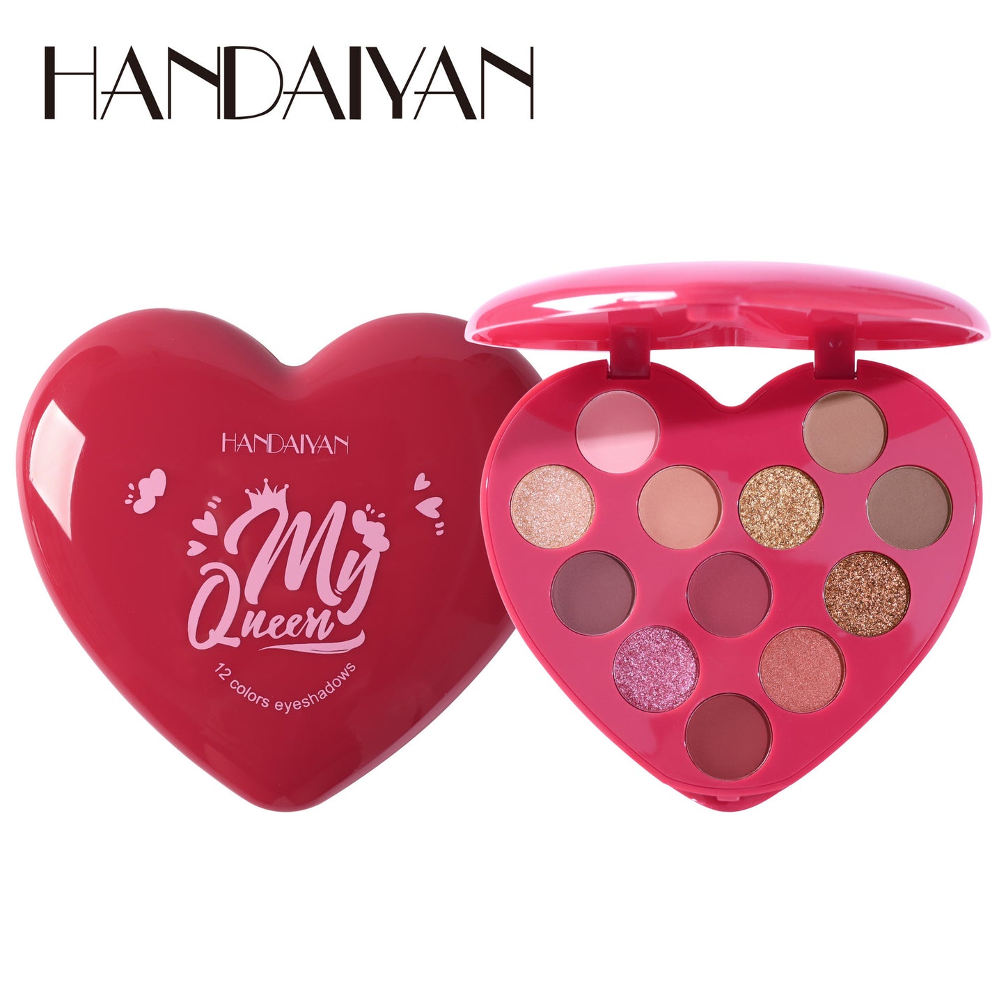 handaiyan Han Daiyan: 12 color pearlescent makeup palette, easy to color cross-border, matte eyeshadow palette.