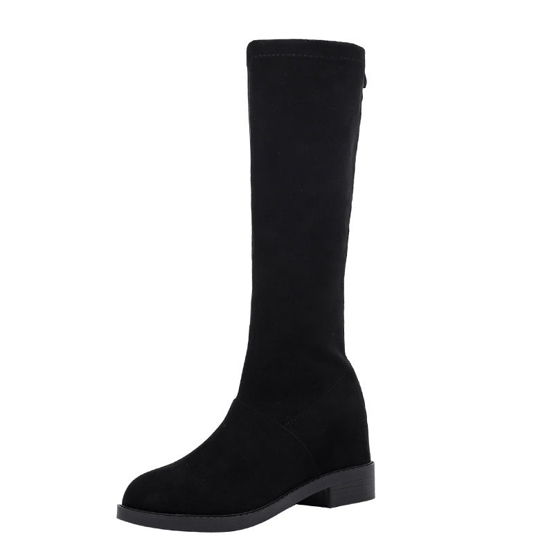Autumn/Winter Height-Increasing Zipper Boots for Petite Women