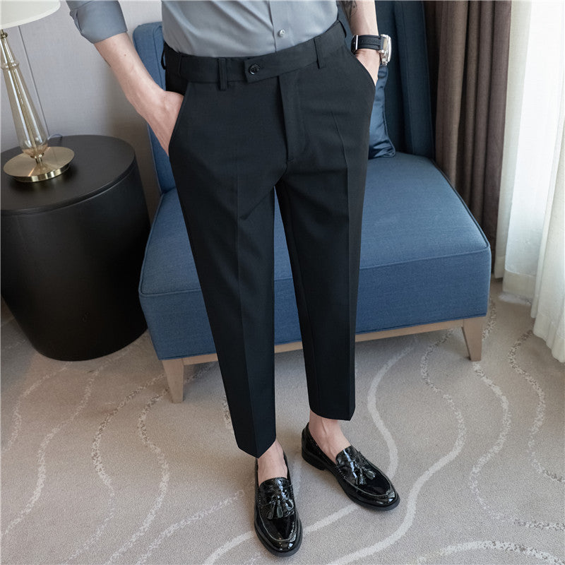 Men’s Stretch Slim-Fit Casual Trousers