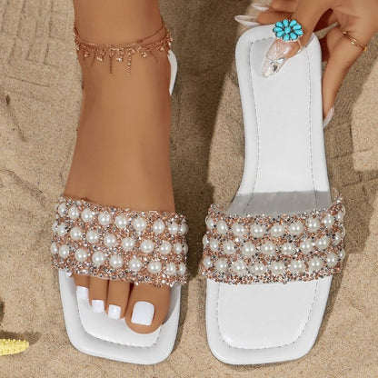 Plus size square toe sandals