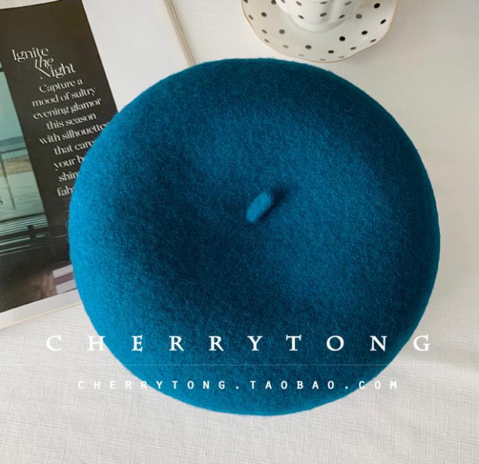 Retro Wool Beret  Cashmere & Wool Women's Hat for Autumn & Winter