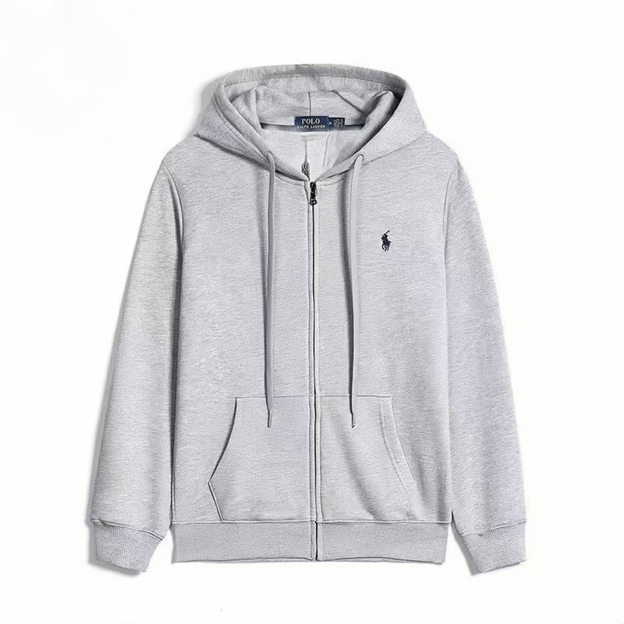 Mens Thick Cotton Fleece Zip-Up Hoodie