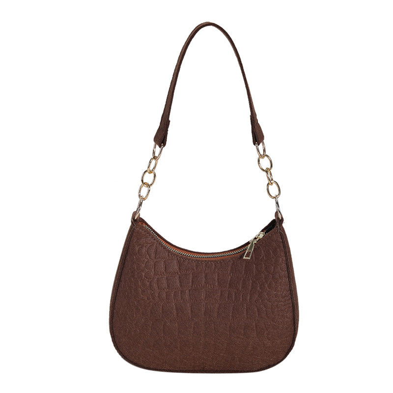 Casual Handheld Armpit Bag: Trendy Fashion Shoulder Crescent