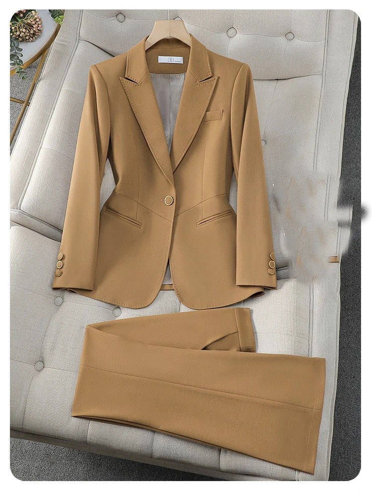 Womens 2-Piece Formal Trouser Suit Set
