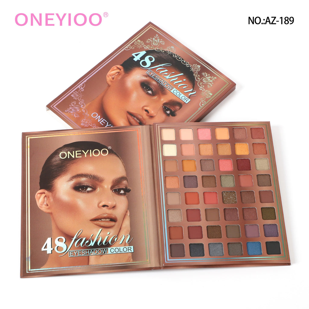 48 colors earth color eye shadow palette: matte pearlescent integrated makeup palette