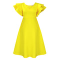 Women's Summer Ruffle High Waist A-Line Party Dress
