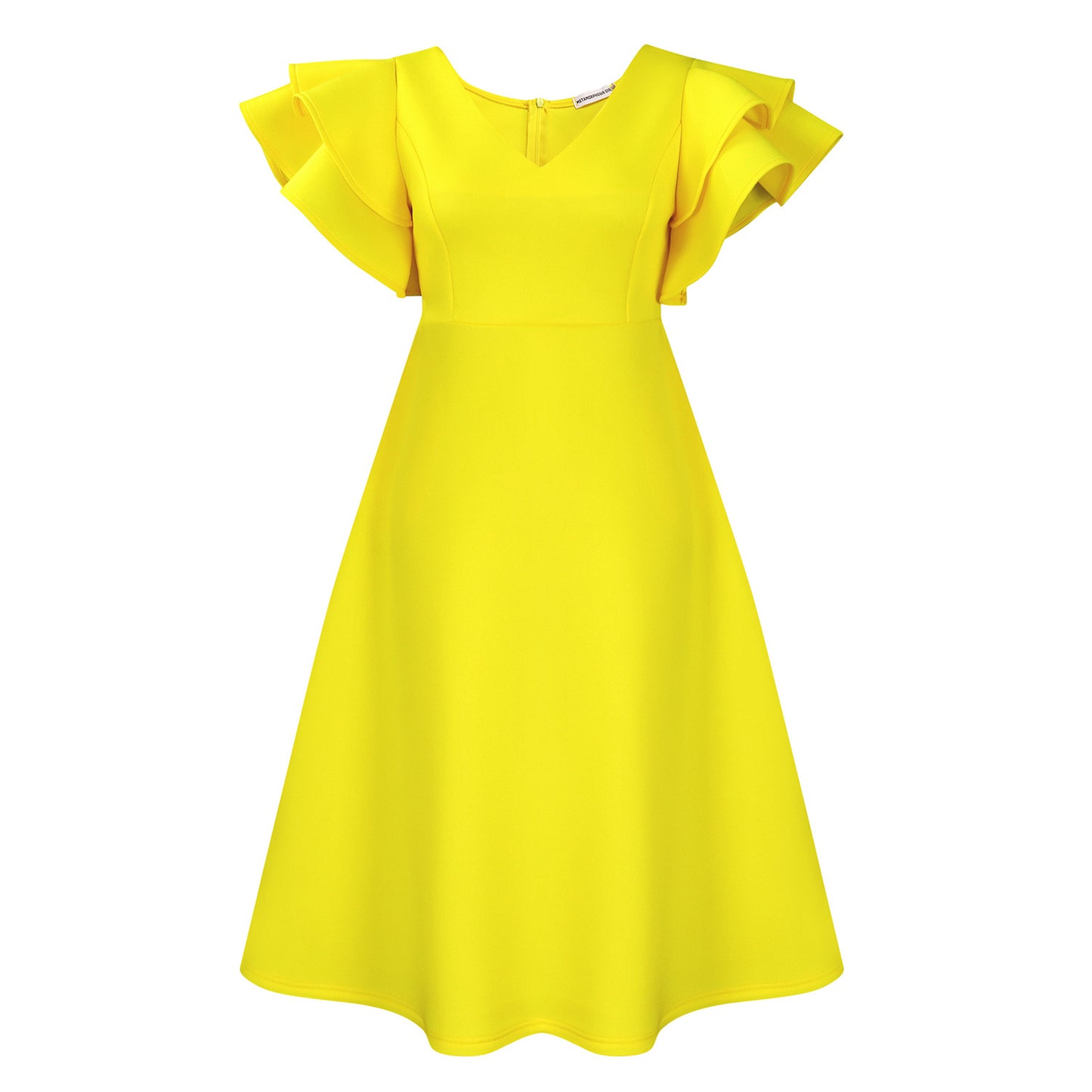 Women's Summer Ruffle High Waist A-Line Party Dress
