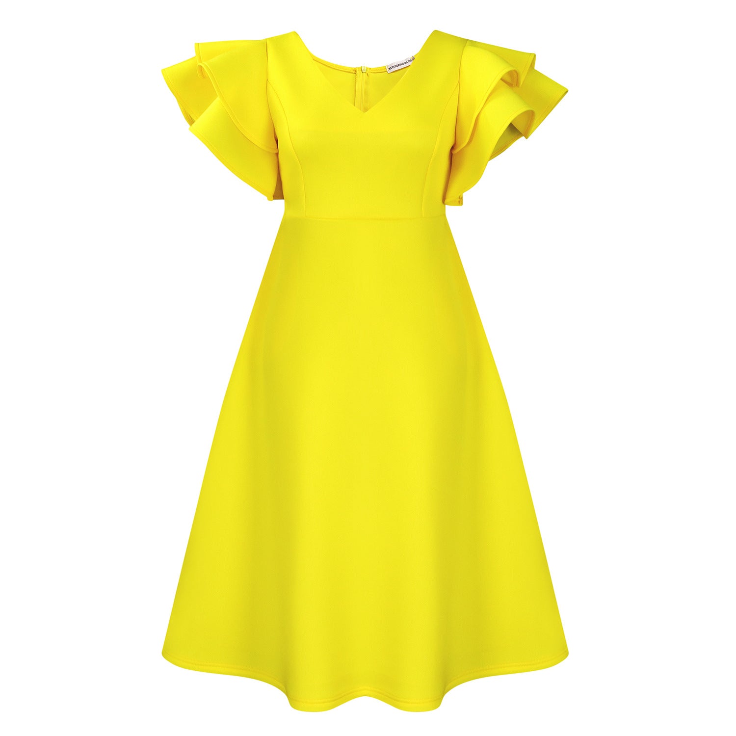 Women's Summer Ruffle High Waist A-Line Party Dress