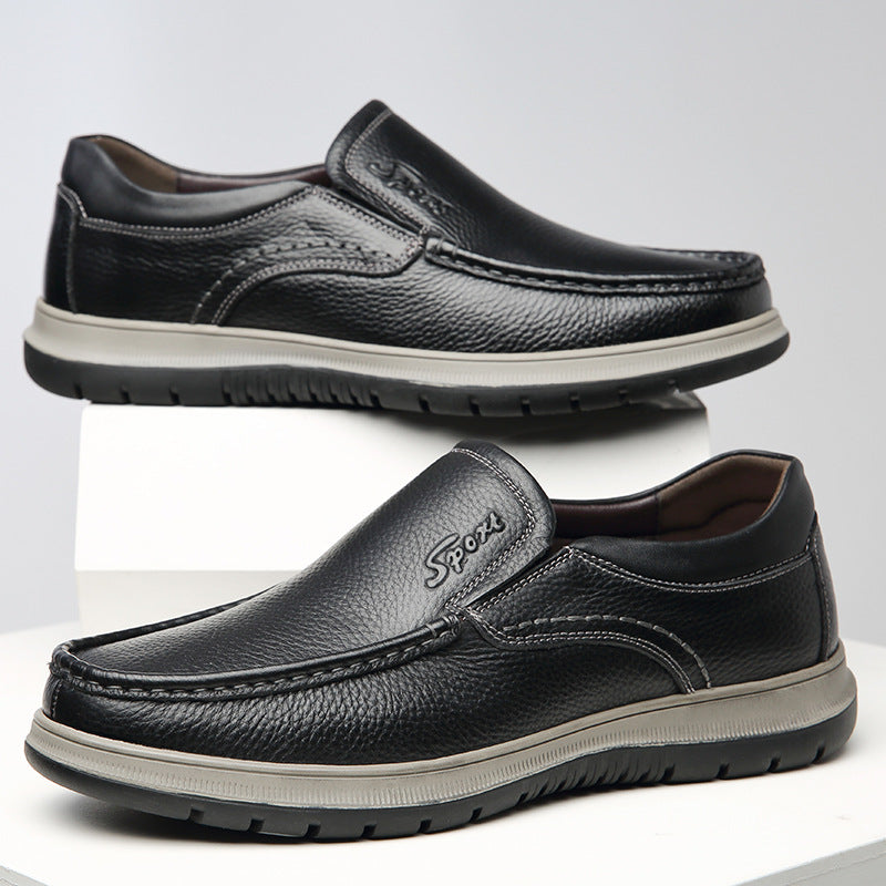 Woodpecker Men's 2025 Autumn Leather Slip-On Casual Shoes